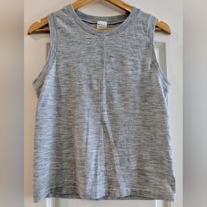 Athleta Heather Gray Wool Blend Sleeveless Athletic Tank Top Activewear Neutral